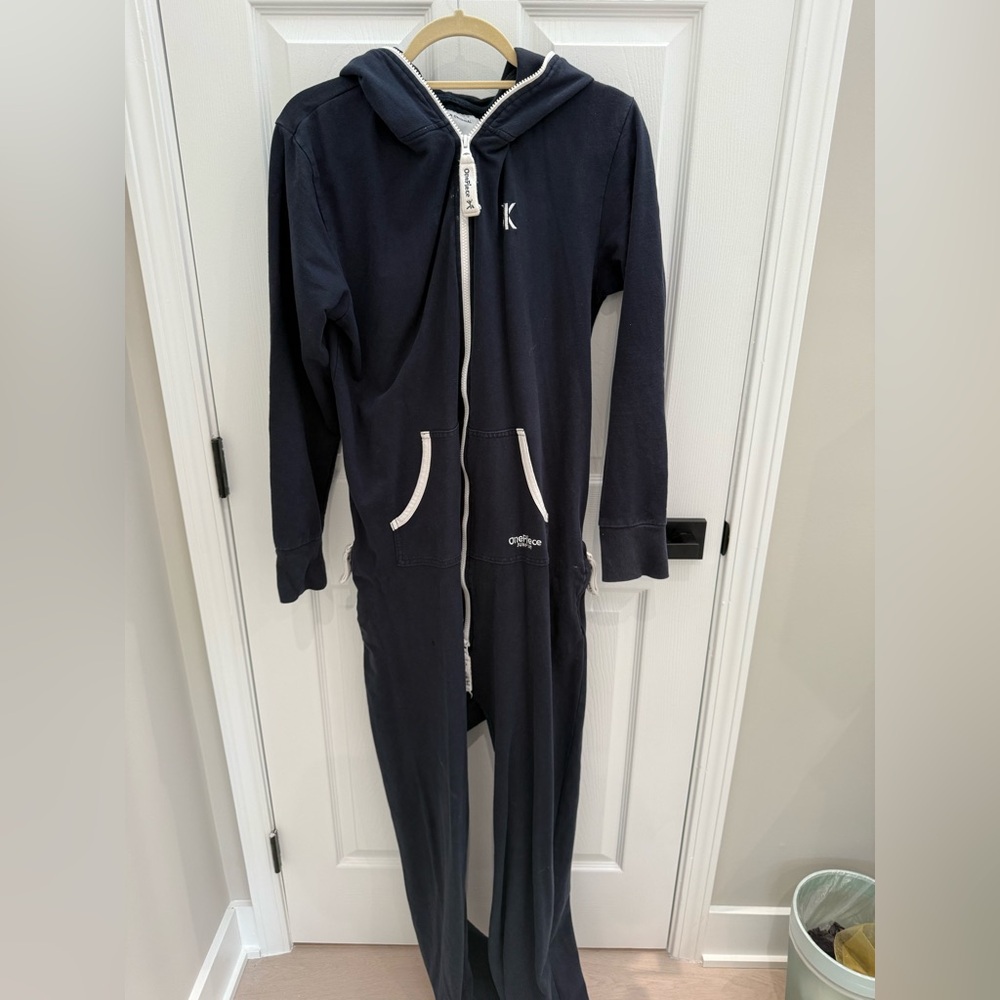 Onepiece Navy Hooded Onsie